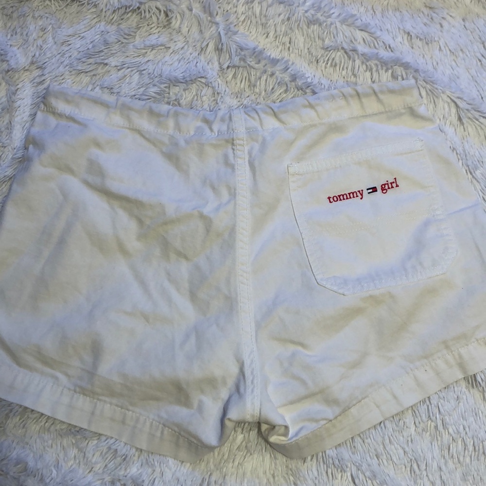Tommy Hilfiger White Logo Shorts